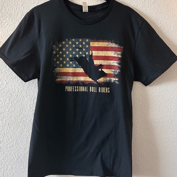Professional Bull Riding flag T-shirt - Picture 1 of 2